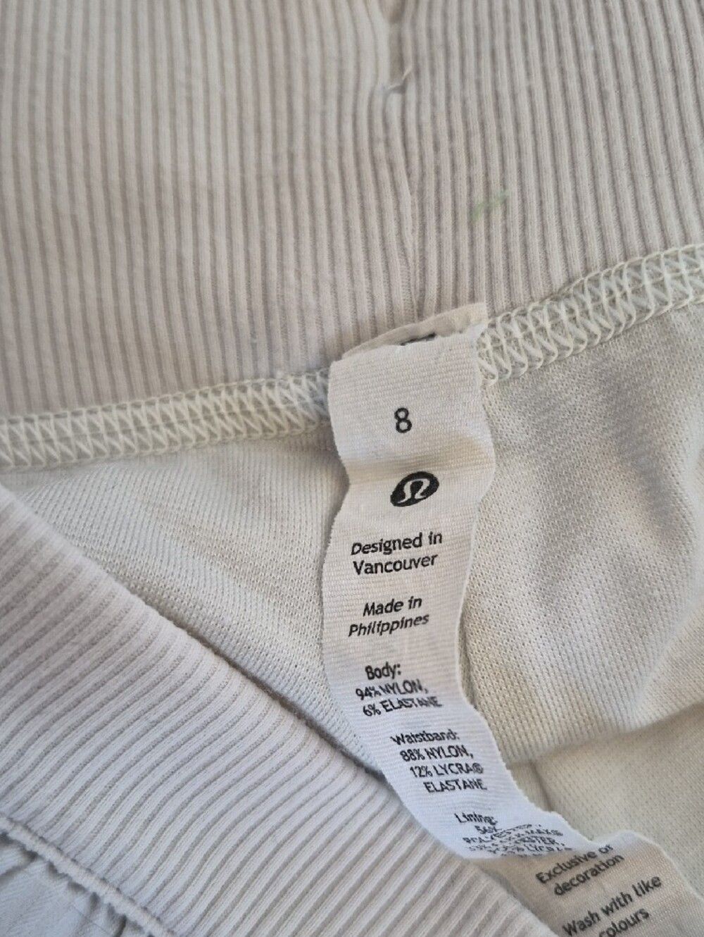 Lululemon Dance Studio Mid-Rise Crop Pants White Off White Size 8 - Picture 7 of 8